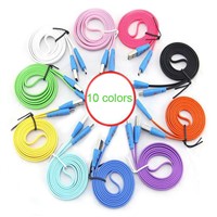 Colorful smiley face flat led usb cable with lower price high quality