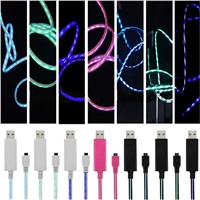 Hot selling charging &amp;amp; sync quality micro led usb cable for mobile phone