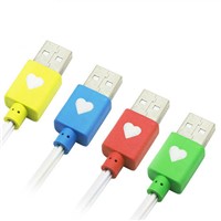 New design colorful led light micro 5pin usb cable for mobile