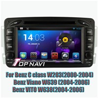 Android 4.4 Quad Core Car DVD Player For Benz C class W203(2000-2004) GPS Navigation