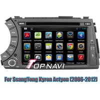 Android 4.4 Quad Core Car DVD Player For SsangYong Kyron / Actyon (2006-2012) GPS Navigation
