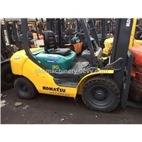 Used komatsu FD50-8 with 3 stages used komatsu FD50-8 5t forklift for sale
