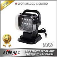 wireless remote high brightness 50W CREE led spotlight with 360deg horizontal &120deg rotation