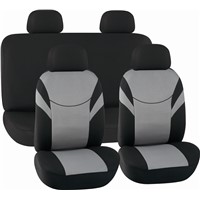 CAR SEAT COVERS BLACK &amp;amp; GREY Polyester Mesh HY-S1003
