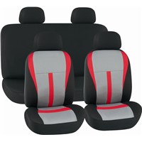 CAR SEAT COVERS BLACK &amp;amp; GREY Polyester Mesh  HY-S1001