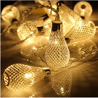 20led Battery Operation led string LED Metal Drip String Lights Patio Wedding Party Christmas lights
