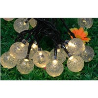 20 LED Solar Powered Outdoor String Lights Crystal Ball