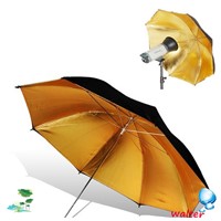 33'/84cm Black+gold/golden Reflective Studio Umbrella Diffuser For Flash Speedlite