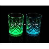 2015 Wholesale Glow in the dark  Pattern glass craft  Glass Cup