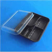 Microwavable black food container