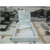 Marble headstone monument with kerbs