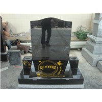 high polished headstone black monument