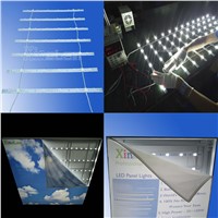 Low cost and large format backlit LED curtain for light boxes