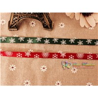 Christmas tree printed ribbon