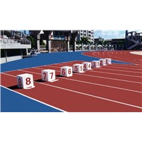 synthetic professional rubber floor track