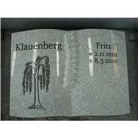 European style G633 granite book design gravestone