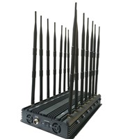 35W Latest Stationary Lojack 173MHz. 433MHz, 315MHz GPS, Wi-Fi, VHF, UHF/ 14 Bands Jammer Blocker