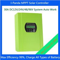 I-PANDA 30A solar charger DC12V 24V 48V 96V MPPT Charge Controller PV Regulator