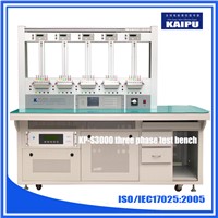 Three phase energy meter test bench 5 position 0.05% accuracy