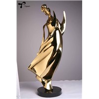 Modern Miniature Abstract Woman Metal Figures Sculpture For Sale