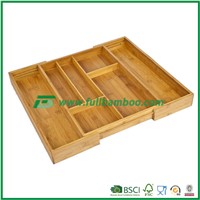 Expandable Bamboo Utensil Tray New model Bamboo Utensil Tray for kitchenware