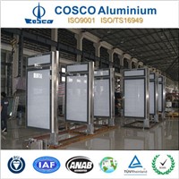 Aluminium bus shelter advertising light box frame