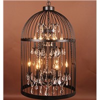 2015 Hot new product chandeliers birdcage style candle crystal  light for restaurant