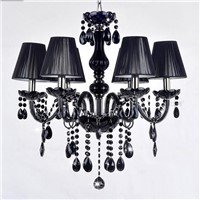 Decorative E14 base 18 arms black chandelier Led crystal lighting ceiling light