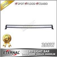 288W 50in high power off road Jeep powersports 4x4 racing led light bar