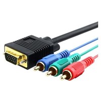 Factory directly selling gold plated VGA 15P male to 3RCA cable