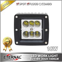 Hot-3in 18W cube led work light for off road pick-up truck motorcycle