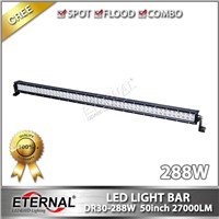 high power 288W 50in straight off road Jeep powersports led light bar