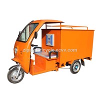 Courier Motorcycle with Closed Cargo Box / Postal Cargo Tricycle