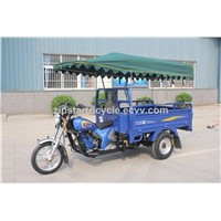 Gasoline Cargo Tricycle with Roof / 3 Wheel Cargo Motorcycle with Cabin