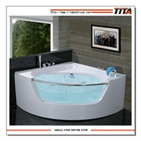 Massage Bathtub with tempered glass front skirt(TMB057)