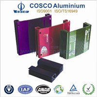 Color anodizing extruded aluminum amplifier case