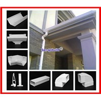 Supply k-style PVC rain Gutters ,PVC Downspout,PVC gutter fittings