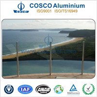 Nice aluminium anodized aluminium fence for balcony/ Pool/ Stair