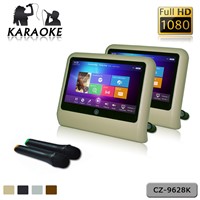 Hd 9' Android Car Headrest Monitor With Hdmi 1080p Usb Sd HD Wifi Capacitive Touch Karaoke Player