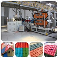 Plastic synthetic resin glazed roofing tile/roofing sheet extrusion machine production line/plant