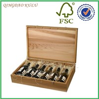 wooden six bottle wine box foe sale