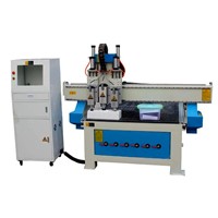 1300*2500mm cnc woodworking router with penumatic tool changer three heads
