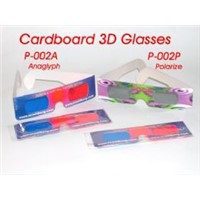 3D anaglyph cardboard glasses, 3D polarized glasses