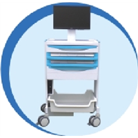 medical cart with computer