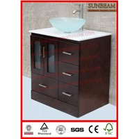 wooden espresso freestanding bathroom vanity/bathroom cabinet/bathroom furniture