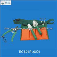 Four pcs garden tool set in nylon bag ( garden pruner , big and small shovel,rake ) EGS04PL0001