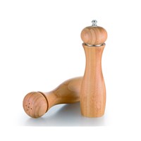 Bamboo pepper grinder and salt shaker