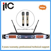 New Arrival Best uhf dual channel wireless microphone