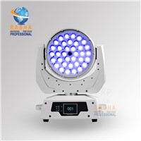 Factory Price White Case 36pcs*15W 6in1 RGBAW LED Zoom Moving Head Wash With Touch Screen,DMX 512