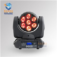 Best Sale 7pcs*10W RGBW 4IN1 LED Moving Head Beam Light With Powercon,DMX IN/OUT For DJ Event Party